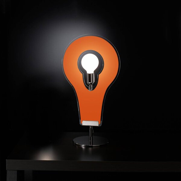 Dizajnérska stolná lampa Flat 32 oranžová