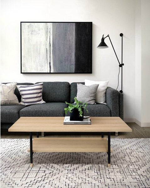 Konferenčný stolík s doskou v dubovom dekore v prírodnej farbe 60x120 cm Jugend - Woodman