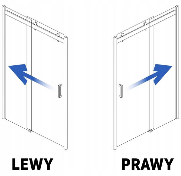 Sprchový kút Rea Nixon 100x140, variant levá