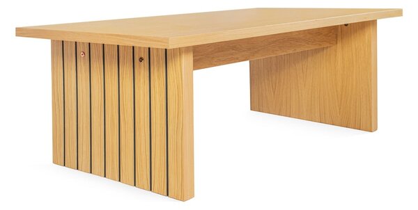 Konferenčný stolík s doskou v dubovom dekore v prírodnej farbe 60x120 cm Stripe - Woodman