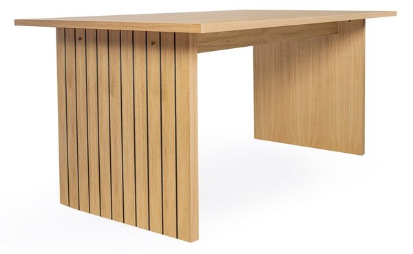 Jedálenský stôl s doskou v dubovom dekore 90x160 cm Stripe - Woodman