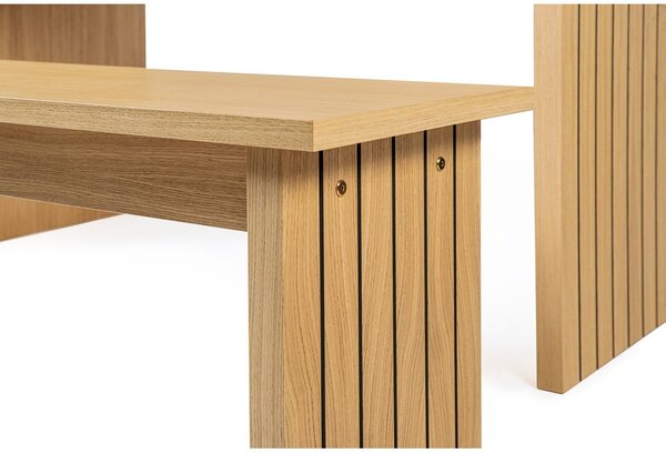 Jedálenský stôl s doskou v dubovom dekore 90x160 cm Stripe - Woodman
