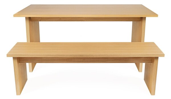 Jedálenský stôl s doskou v dubovom dekore 90x160 cm Stripe - Woodman