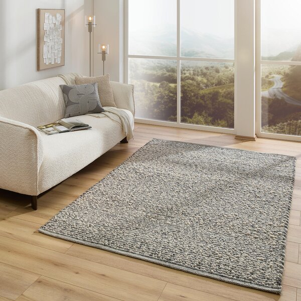 RUČNE TKANÝ KOBEREC, 130/190 cm sivá Linea Natura - Online Only bytové doplnky, Online Only
