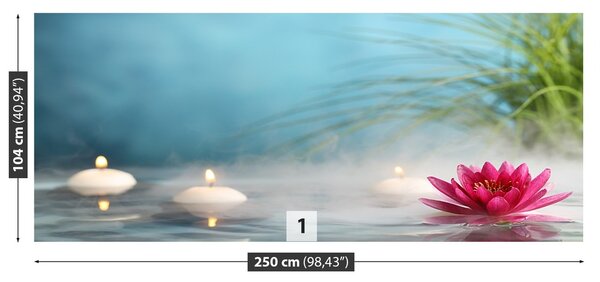 Fototapeta Vliesová Lotos sviečky 250x104 cm
