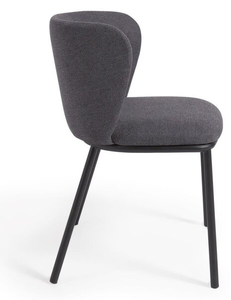 Tmavosivá jedálenská stolička Ciselia – Kave Home