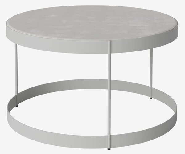 Drum konferenčný stolík s mramorovou doskou Ø60, V35 cm
