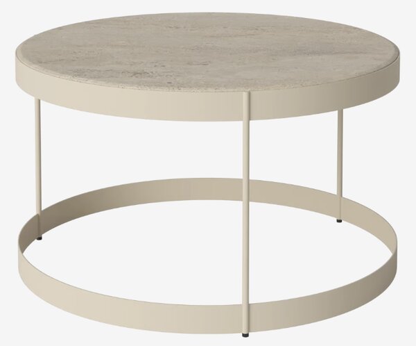 Drum konferenčný stolík s mramorovou doskou Ø60, V35 cm
