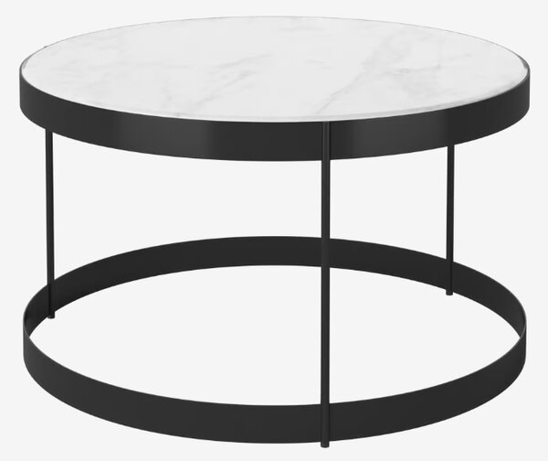 Drum konferenčný stolík s mramorovou doskou Ø60, V35 cm