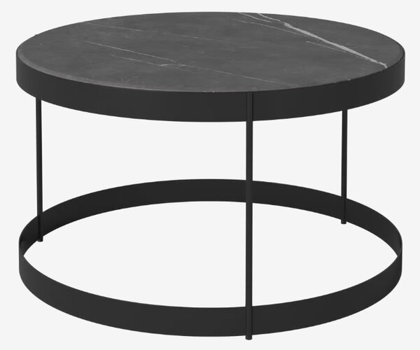 Drum konferenčný stolík s mramorovou doskou Ø60, V35 cm