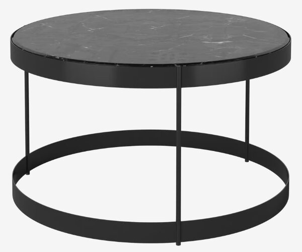 Drum konferenčný stolík s mramorovou doskou Ø60, V35 cm