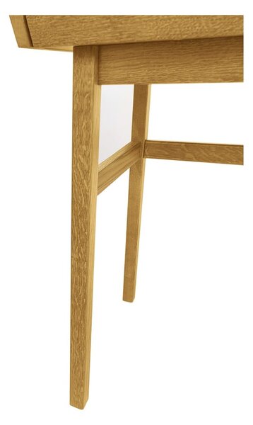 Pracovný stôl v dekore duba so sekretárom 44x115 cm Carteret – Woodman