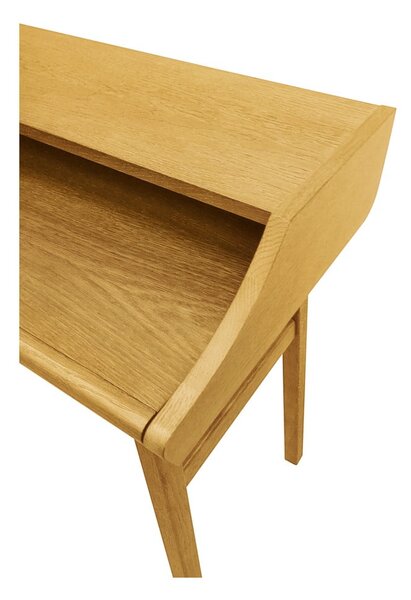 Pracovný stôl v dekore duba so sekretárom 44x115 cm Carteret – Woodman