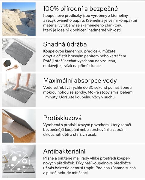 Bezdoteku Kremelinová predložka do kúpeľne BG 60x39