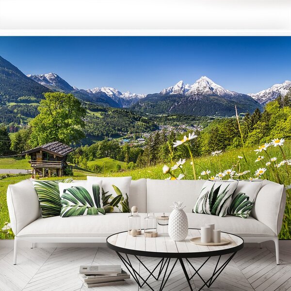 Fototapeta Vliesová Bavorsko hory 250x104 cm