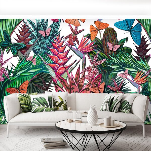 Fototapeta Vliesová Kvetinový vzor 250x104 cm