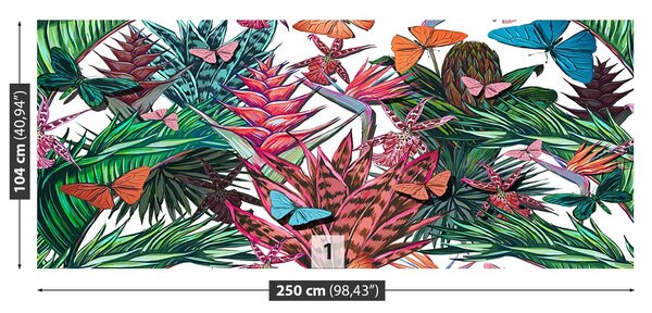 Fototapeta Vliesová Kvetinový vzor 250x104 cm