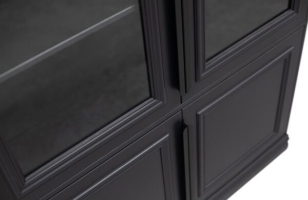 MUZZA SKRIŇA ORGANIZE SO SKLENENÝMI DVERAMI ČIERNA 215 X 110