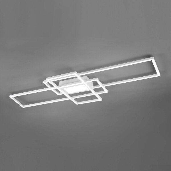 Trio Lighting Stropné LED Irvine 3 000 – 6 500 K biela matná, Biela / opálová, Obývacia izba / jedáleň, kov, Moderný, Stropné svetlo
