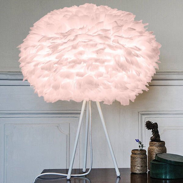 UMAGE stolová lampa Eos medium,ružová,Tripod,biela