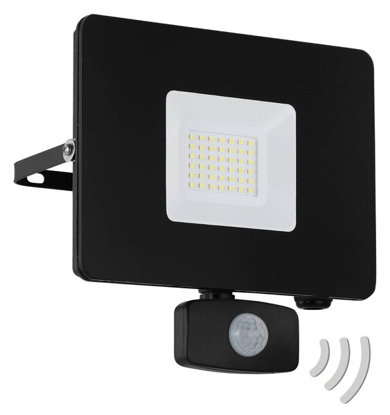 LED reflektor vonkajší Faedo 3, snímač, čierna/30W