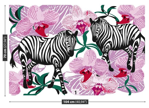 Fototapeta Vliesová Zebry orchidea kvetina 104x70 cm