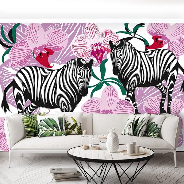 Fototapeta Vliesová Zebry orchidea kvetina 104x70 cm
