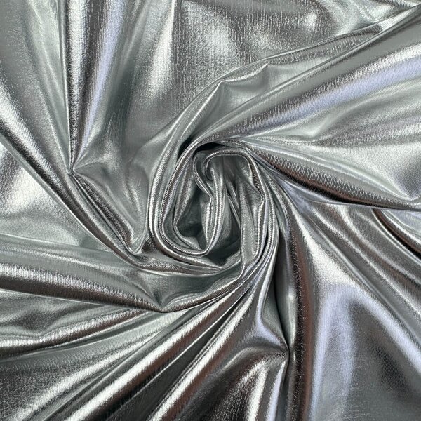 Metráž Plavkovina Dancing METALLIC - Strieborná