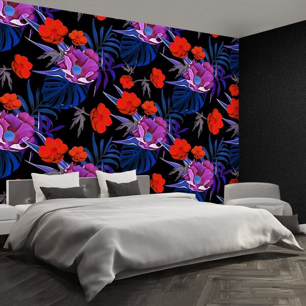 Fototapeta Vliesová Tropické kvety 250x104 cm