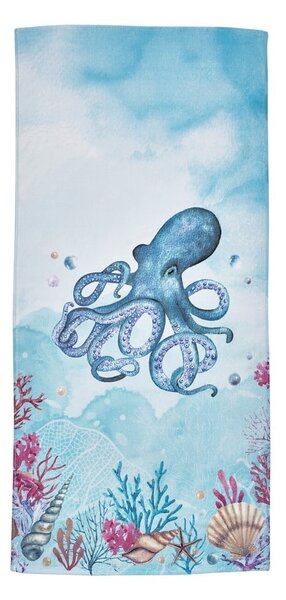 Modrá bavlnená plážová osuška 76x160 cm Octopus – Catherine Lansfield