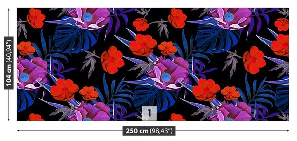 Fototapeta Vliesová Tropické kvety 250x104 cm
