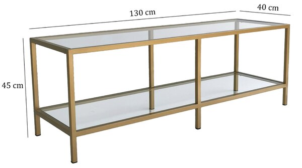 ASIR TV stolík BASIC zlatý