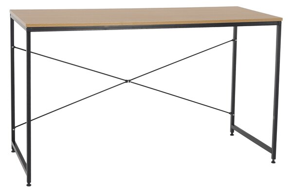 KONDELA Písací stôl, dub/čierna, 120x60 cm, MELLORA