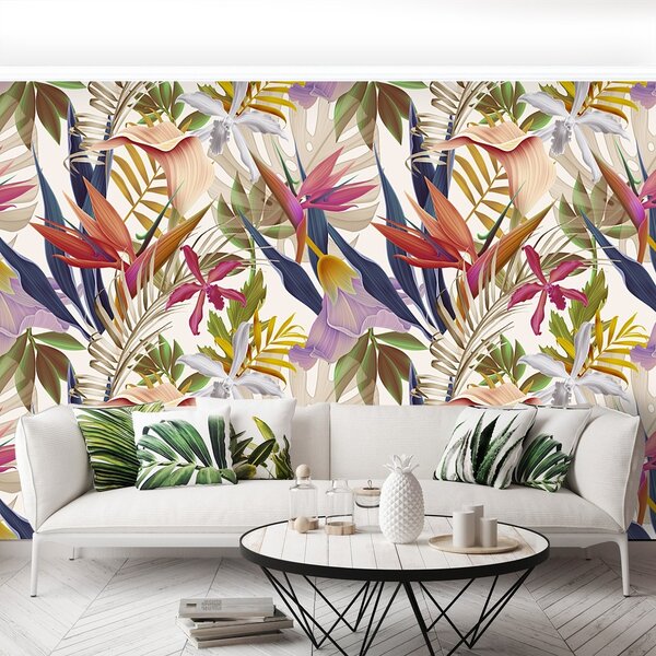 Fototapeta Vliesová Tropické kvety 250x104 cm