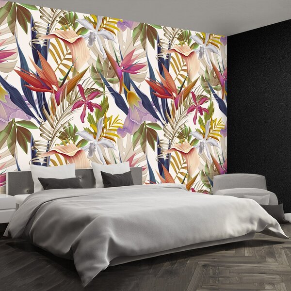Fototapeta Vliesová Tropické kvety 250x104 cm