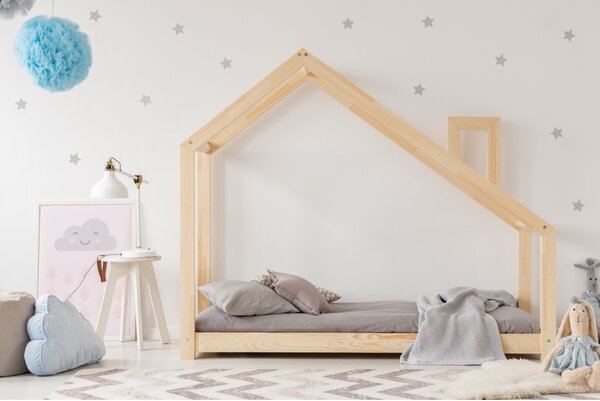 Adeko Detská posteľ domček Mila DMS Veľkosť spacej plochy: 140x70 cm