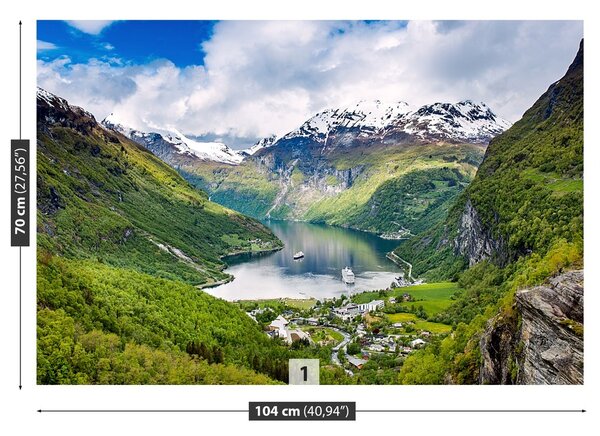 Fototapeta Vliesová Fjord nórska 104x70 cm