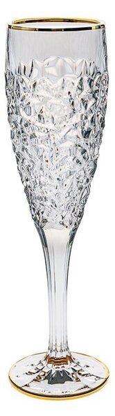 BOHEMIA JIHLAVA NICOLETTE GOLD POHÁR NA ŠAMPANSKÉ 180ML SADA 6KS