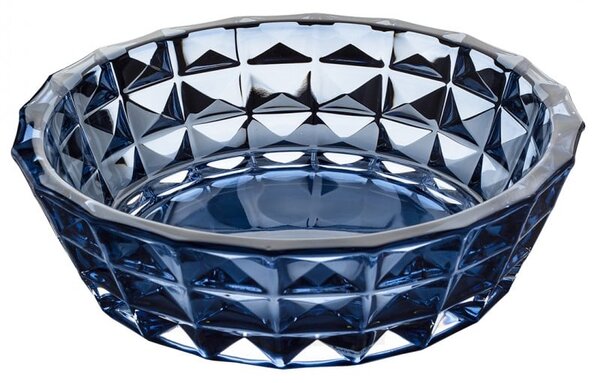 KRIŠTÁĽOVÁ MISKA BOHEMIA DIAMOND SMOKEY BLUE 325 MM