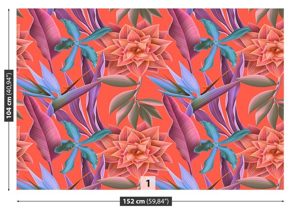Fototapeta Vliesová Tropické kvety 152x104 cm