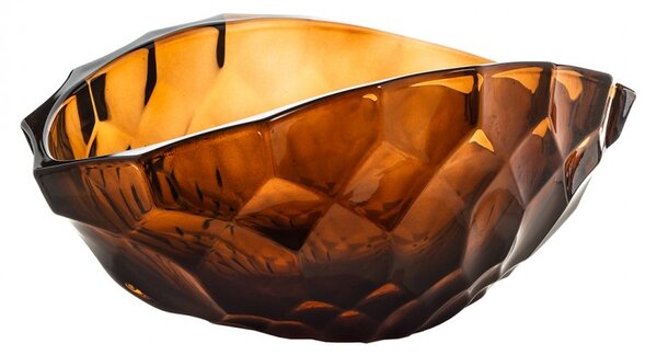 KRIŠTÁĽOVÁ MISKA BOHEMIA HONEY COMB SMOKEY 405MM