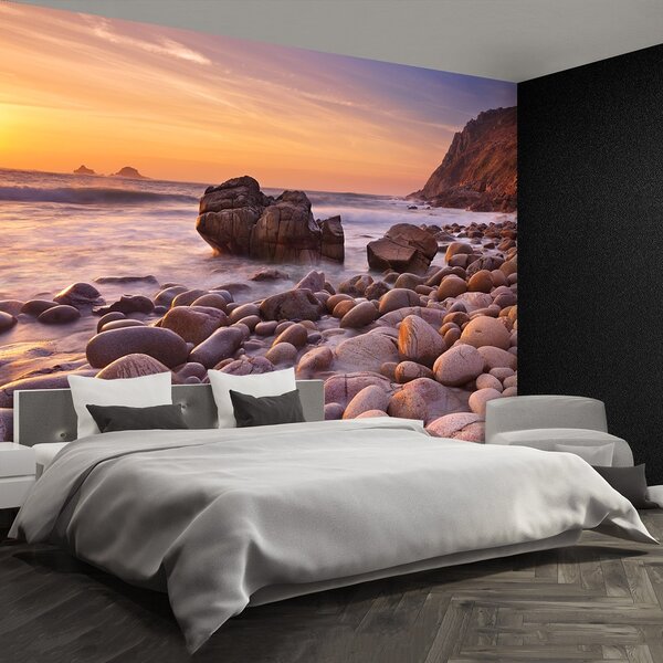 Fototapeta Vliesová Skalnatá pláž 250x104 cm