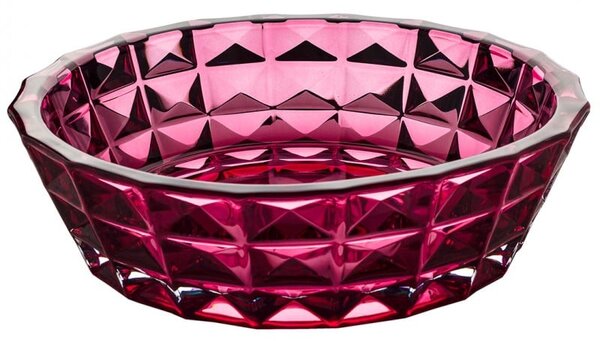 KRIŠTÁĽOVÁ MISKA BOHEMIA DIAMOND PINK 325 MM