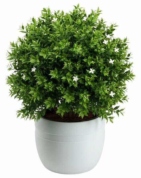 PLASTOVÝ KVETINÁČ LUNA CLASSIC 40X32 CM BIELA