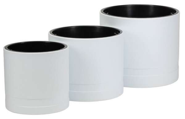 PLASTOVÝ KVETINÁČ LUNA CYLINDER 43,5X38 CM BIELA