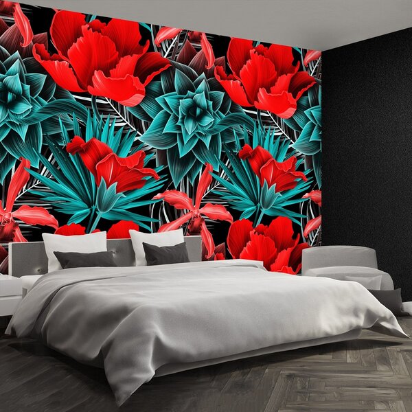 Fototapeta Vliesová Tropické kvety 152x104 cm