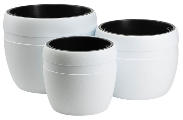 PLASTOVÝ KVETINÁČ LUNA CLASSIC 45,5X38 CM BIELA