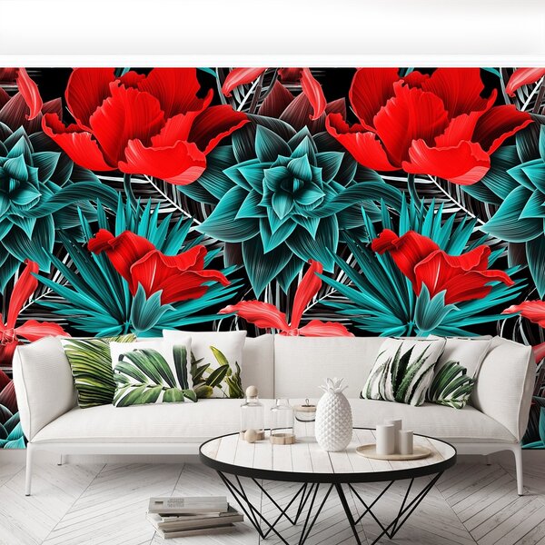Fototapeta Vliesová Tropické kvety 152x104 cm