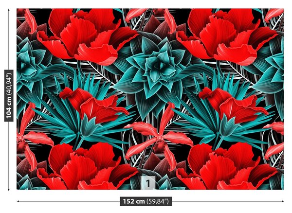 Fototapeta Vliesová Tropické kvety 152x104 cm