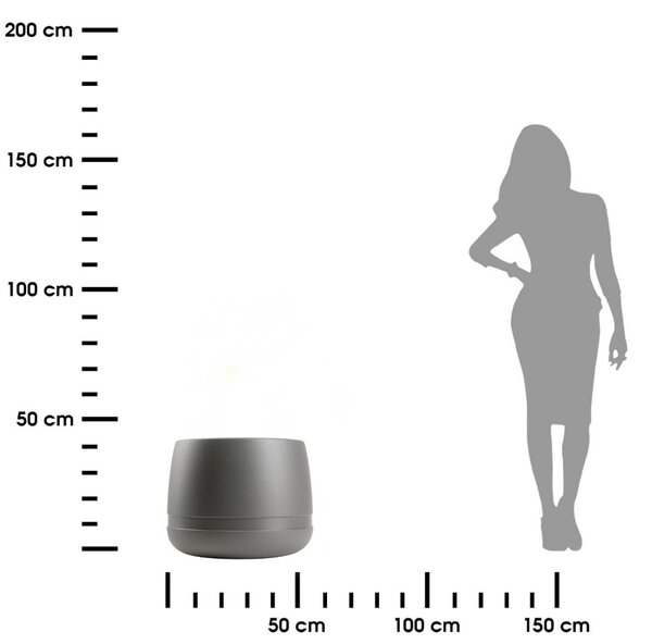PLASTOVÝ KVETINÁČ LUNA VASE 48X38 CM ANTRACITOVÁ